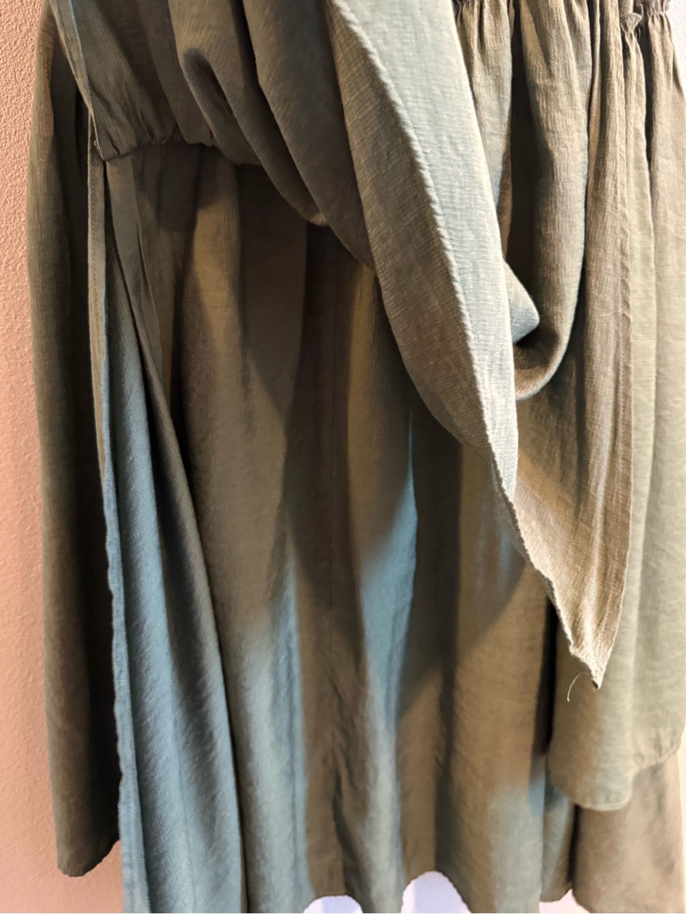 Scarlett Darkness Olive Green Renaissance Maxi Skirt with Drawstring Waist - Picture 8 of 11